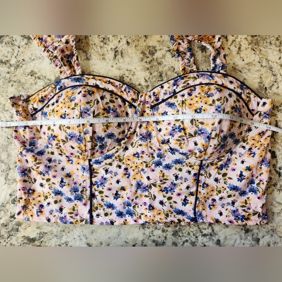 BOG Collecive Floral Corset Top NWT - Picture 14 of 16